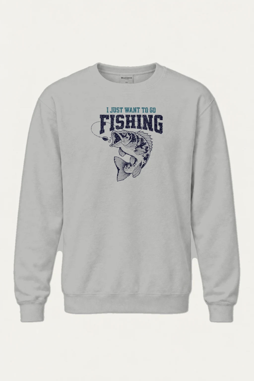 "I Just Want To Go Fishing" Heavy Blend Unisex Crewneck Sweatshirt | Gildan 18000