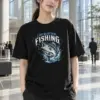 "Jumping Bass" Heavyweight Unisex Crewneck T-shirt | Gildan 5000
