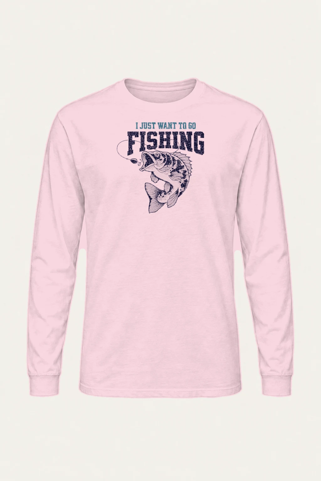 "I Just Want To Go Fishing" Unisex Longsleeve T-shirt | Gildan 2400