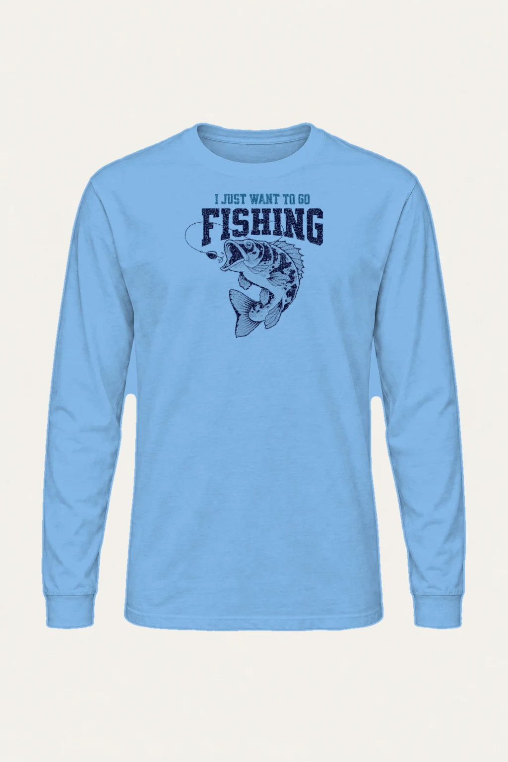 "I Just Want To Go Fishing" Unisex Longsleeve T-shirt | Gildan 2400
