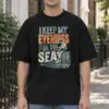 "I Keep My Evenings for the Sea" Unisex Oversized Heavyweight Crewneck T-Shirt