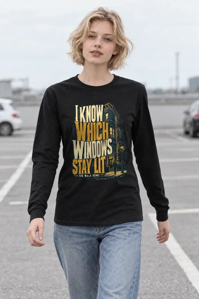 "I Know Which Windows Stay Lit" Unisex Longsleeve T-shirt