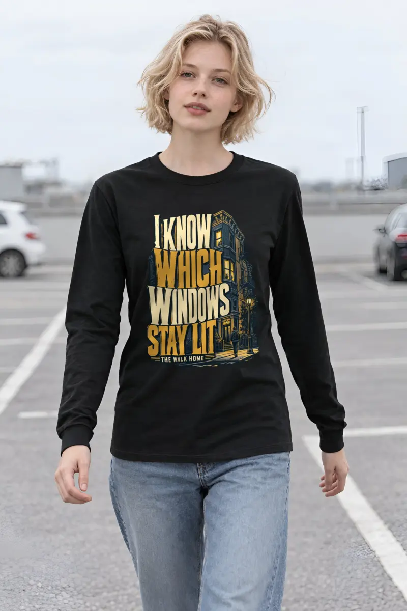 "I Know Which Windows Stay Lit" Unisex Longsleeve T-shirt