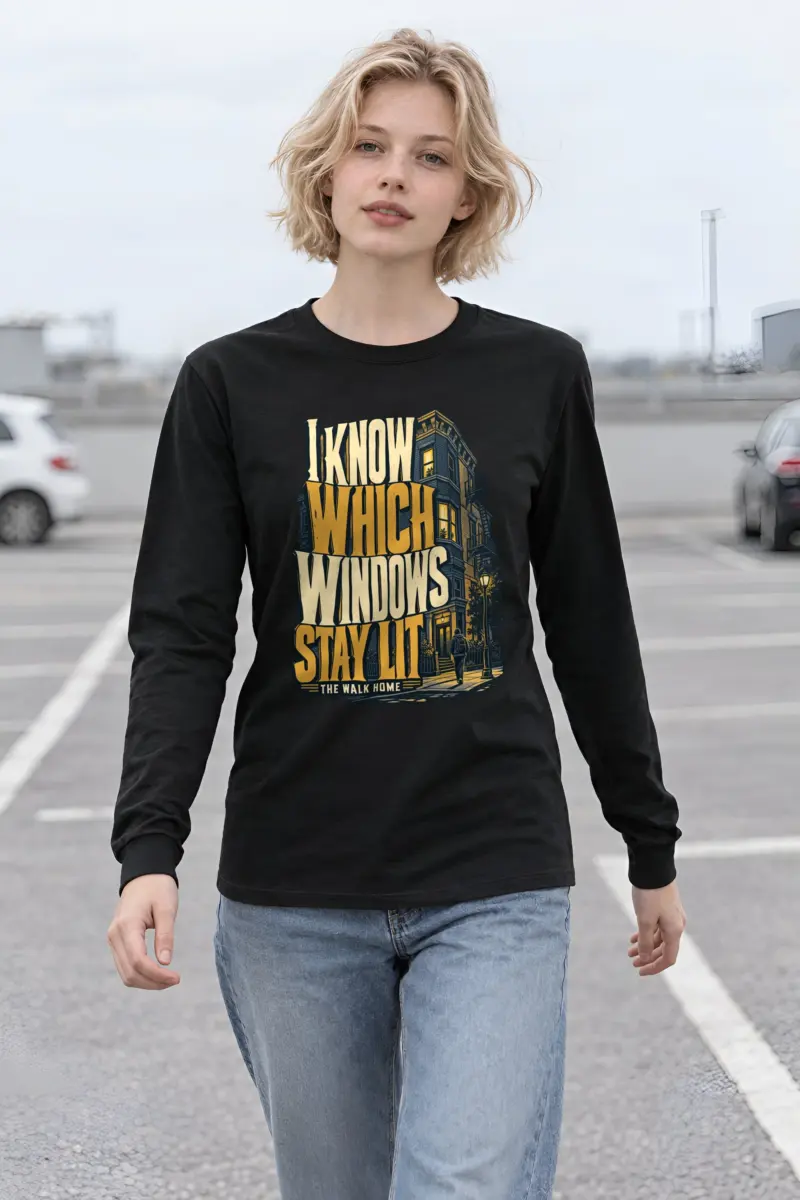 "I Know Which Windows Stay Lit" Unisex Longsleeve T-shirt