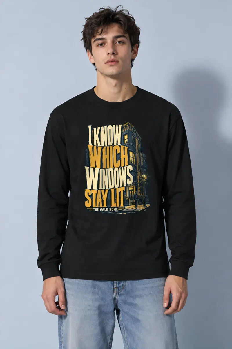 "I Know Which Windows Stay Lit" Unisex Longsleeve T-shirt
