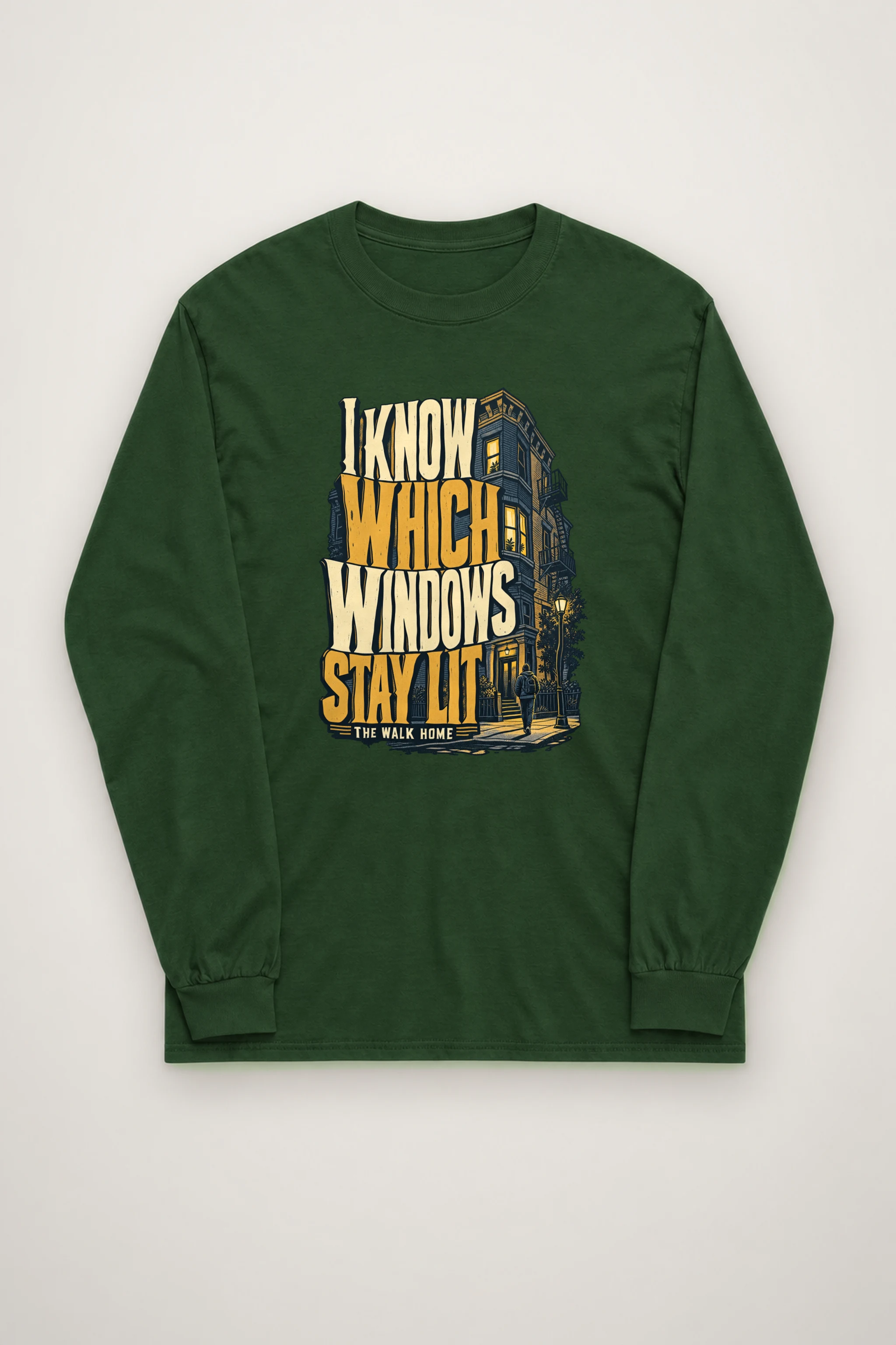 "I Know Which Windows Stay Lit" Unisex Longsleeve T-shirt