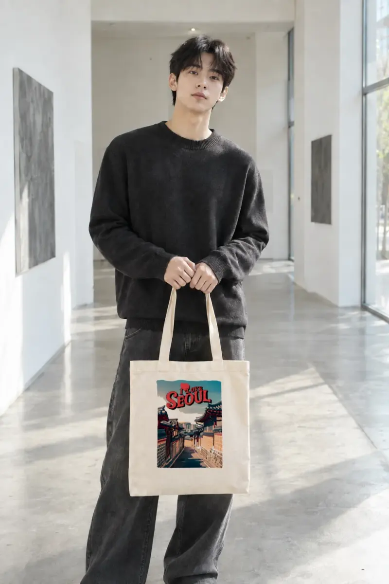 "I Love Seoul" Classic Cotton Tote Bag