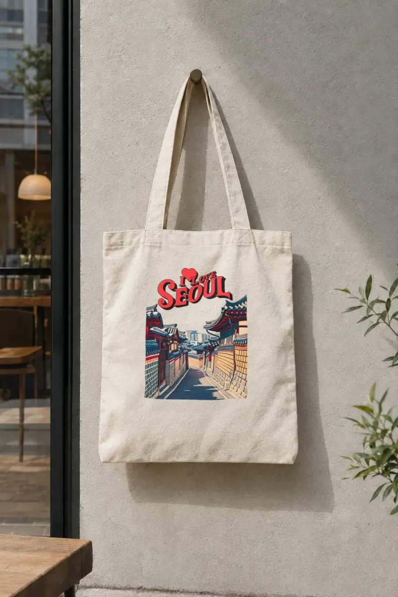 "I Love Seoul" Classic Cotton Tote Bag