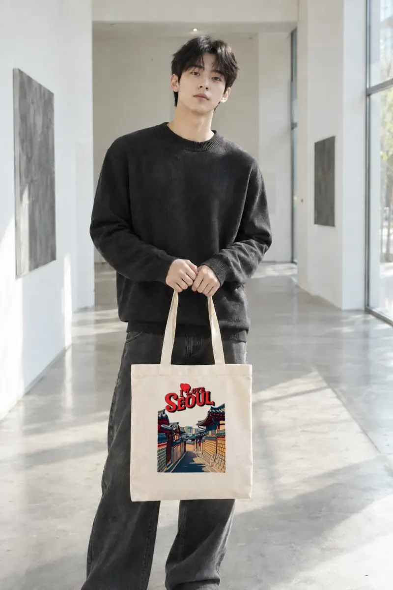 "I Love Seoul" Classic Cotton Tote Bag