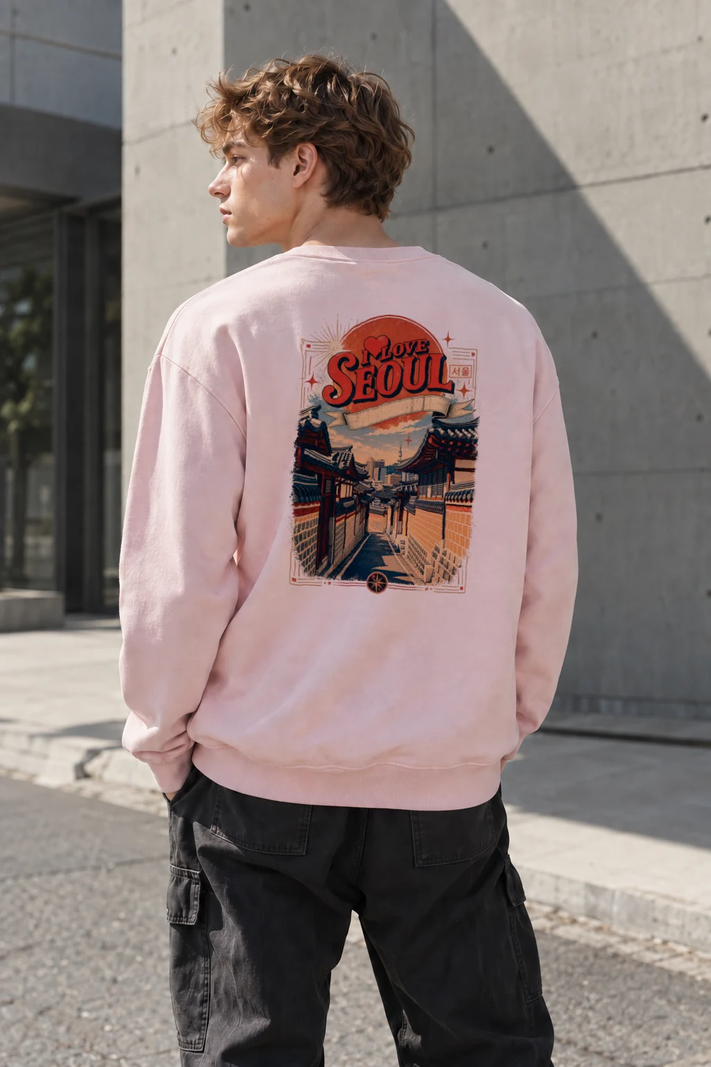 "I Love Seoul" Heavy Blend Unisex Crewneck Sweatshirt | Gildan 18000