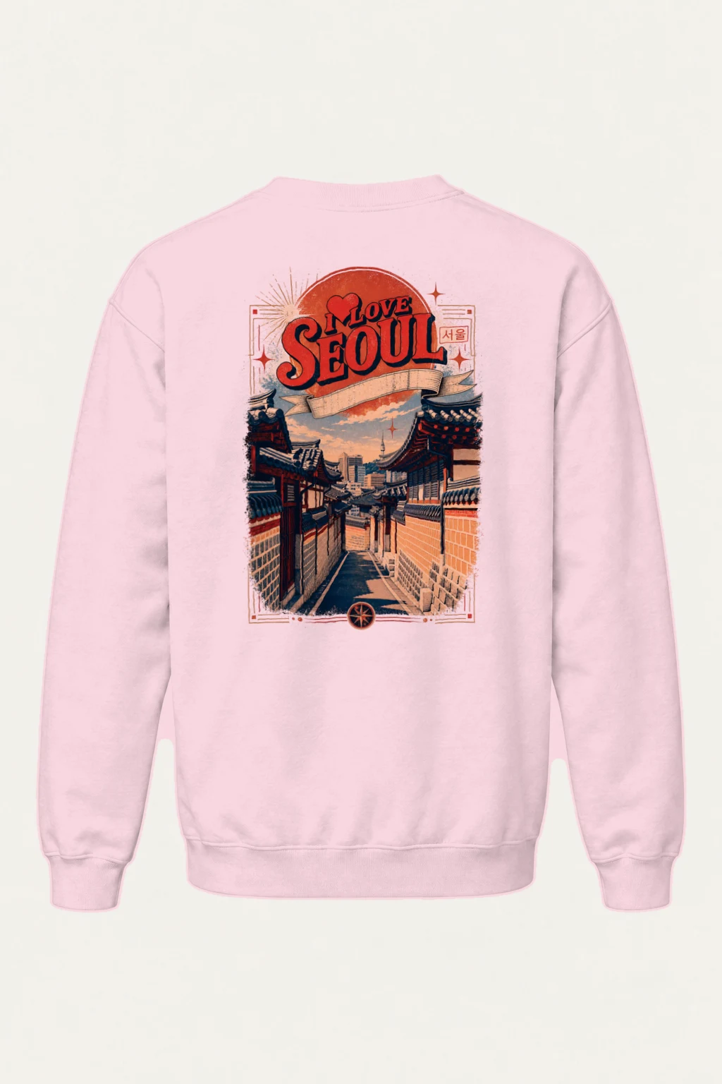 "I Love Seoul" Heavy Blend Unisex Crewneck Sweatshirt | Gildan 18000