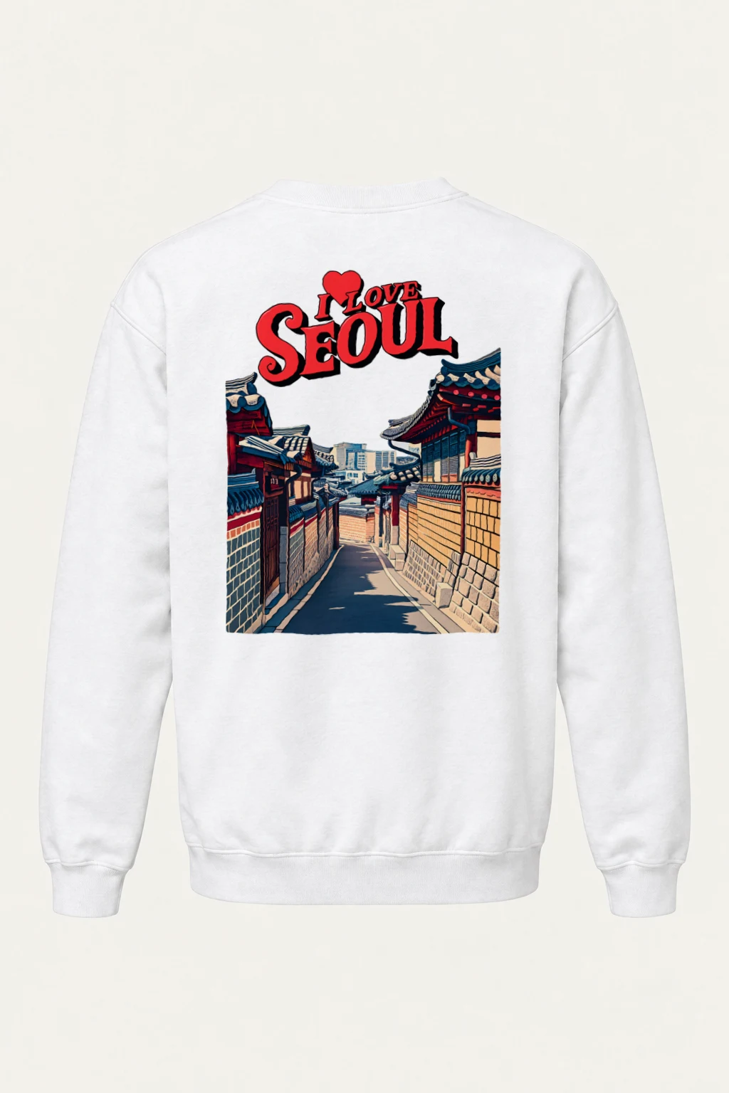 "I Love Seoul" Heavy Blend Unisex Crewneck Sweatshirt | Gildan 18000