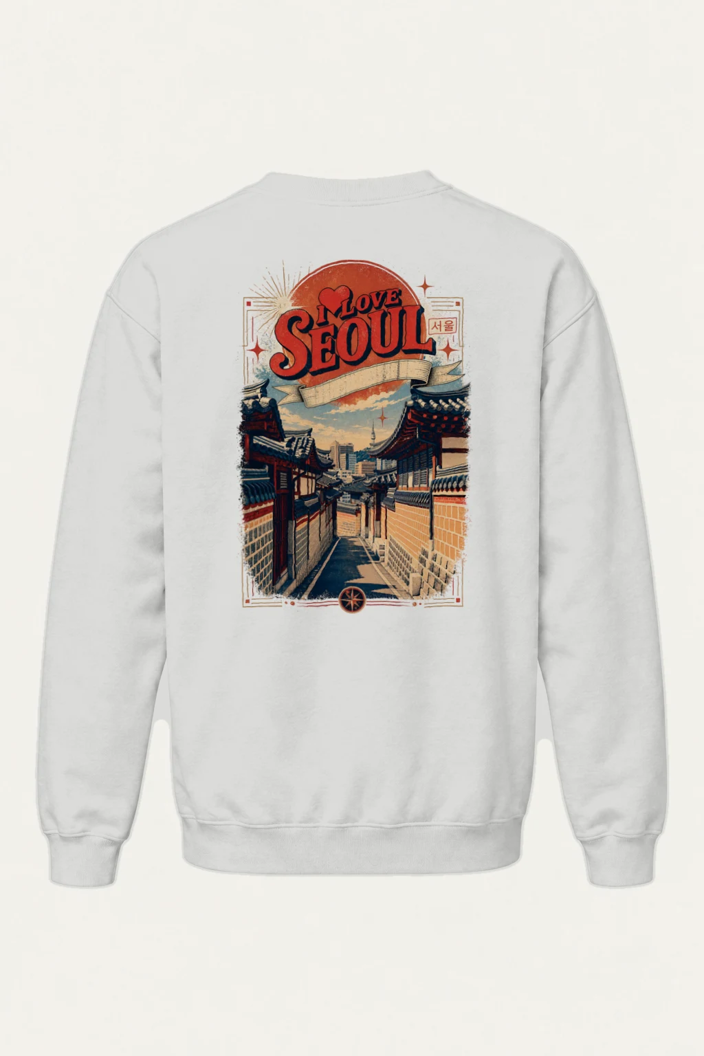 "I Love Seoul" Heavy Blend Unisex Crewneck Sweatshirt | Gildan 18000