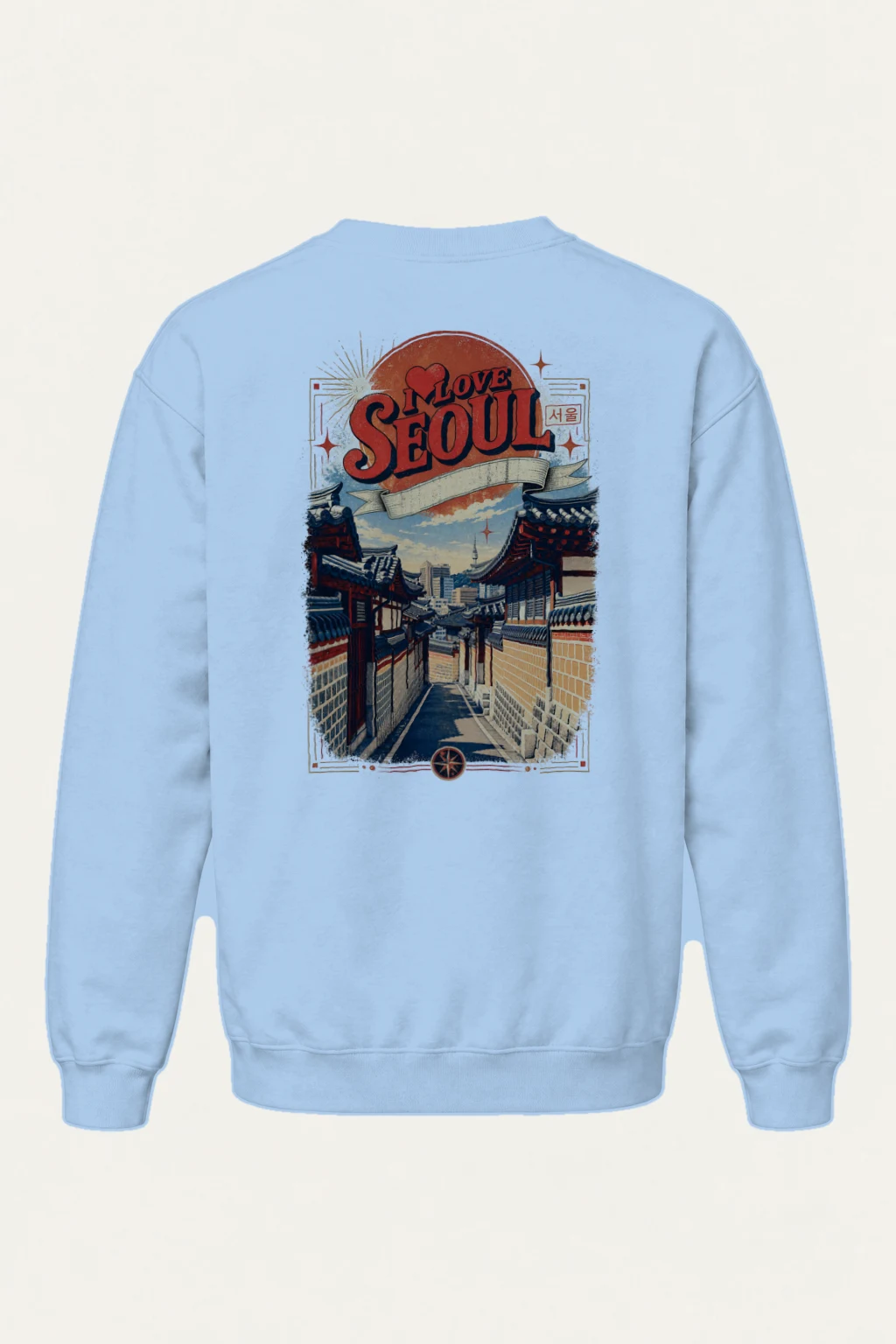 "I Love Seoul" Heavy Blend Unisex Crewneck Sweatshirt | Gildan 18000