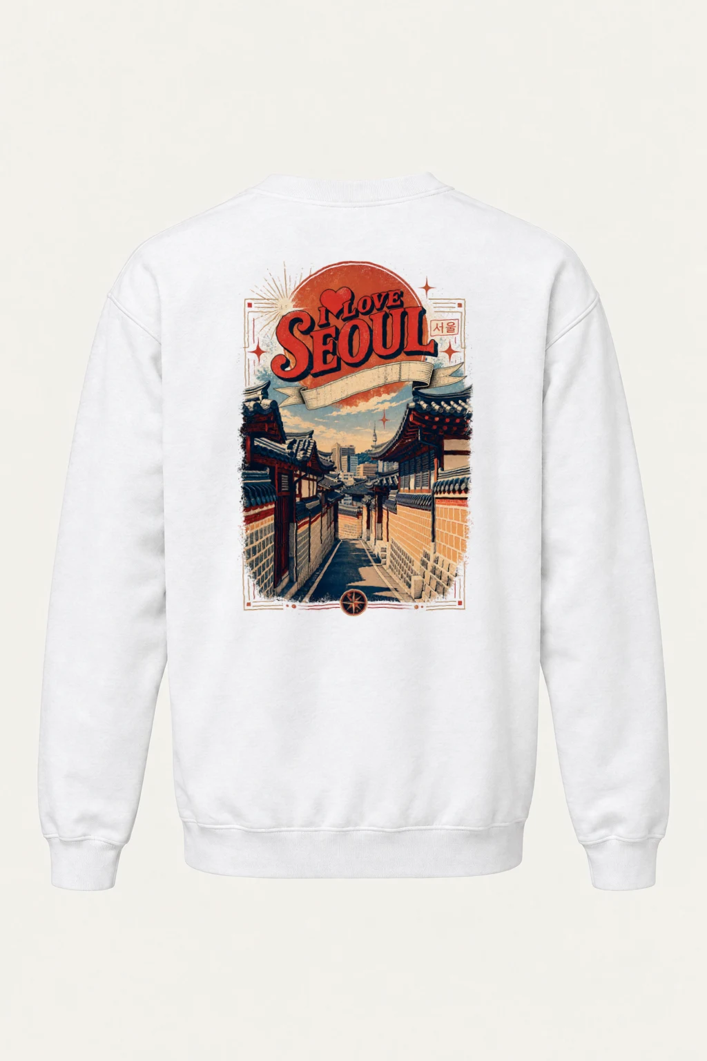 "I Love Seoul" Heavy Blend Unisex Crewneck Sweatshirt | Gildan 18000