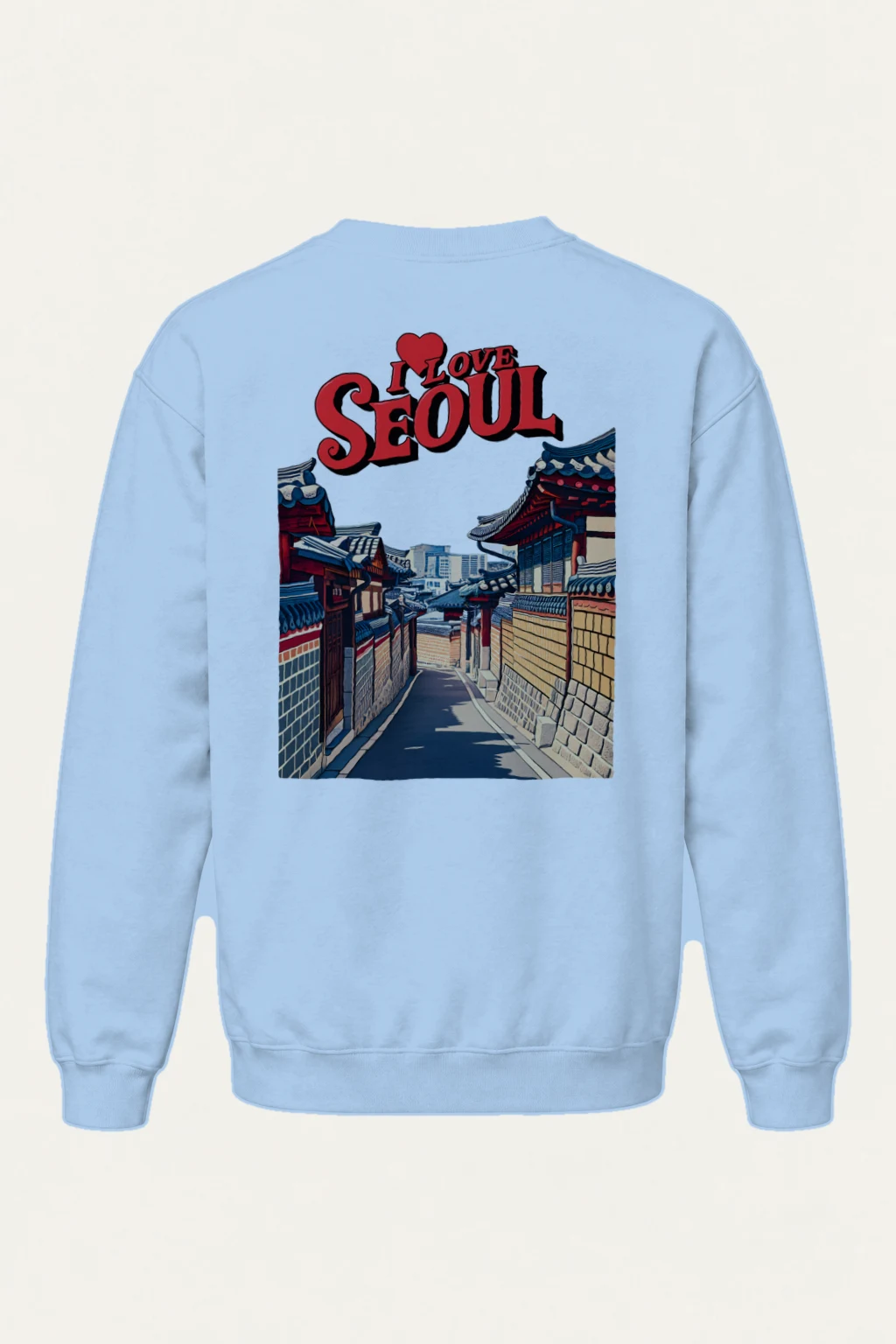 "I Love Seoul" Heavy Blend Unisex Crewneck Sweatshirt | Gildan 18000