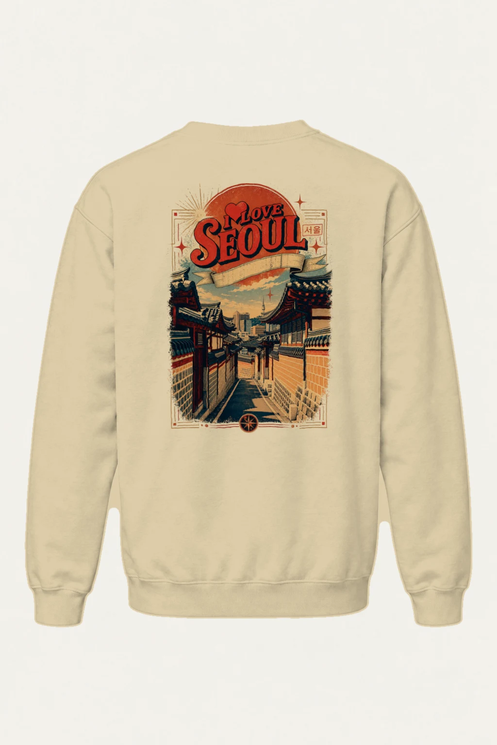 "I Love Seoul" Heavy Blend Unisex Crewneck Sweatshirt | Gildan 18000