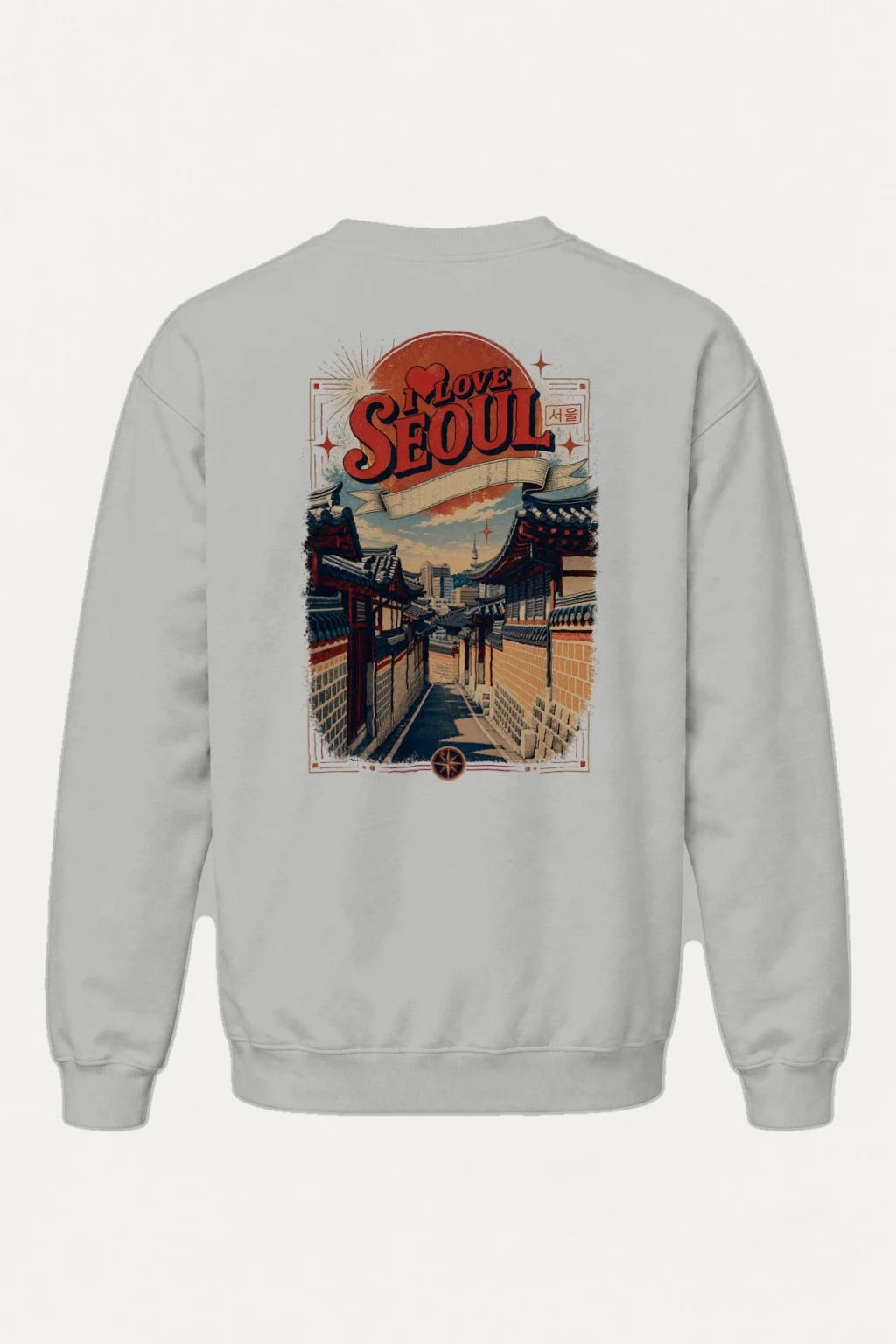 "I Love Seoul" Heavy Blend Unisex Crewneck Sweatshirt | Gildan 18000