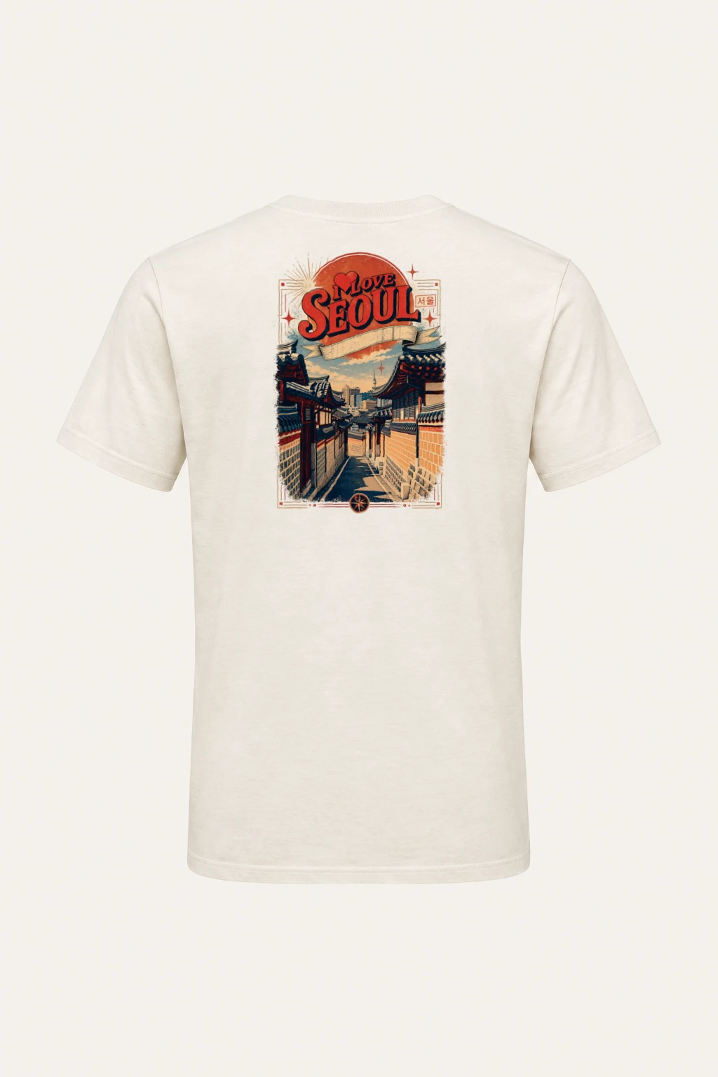 "I Love Seoul" Heavyweight Unisex Crewneck T-shirt | Gildan 5000