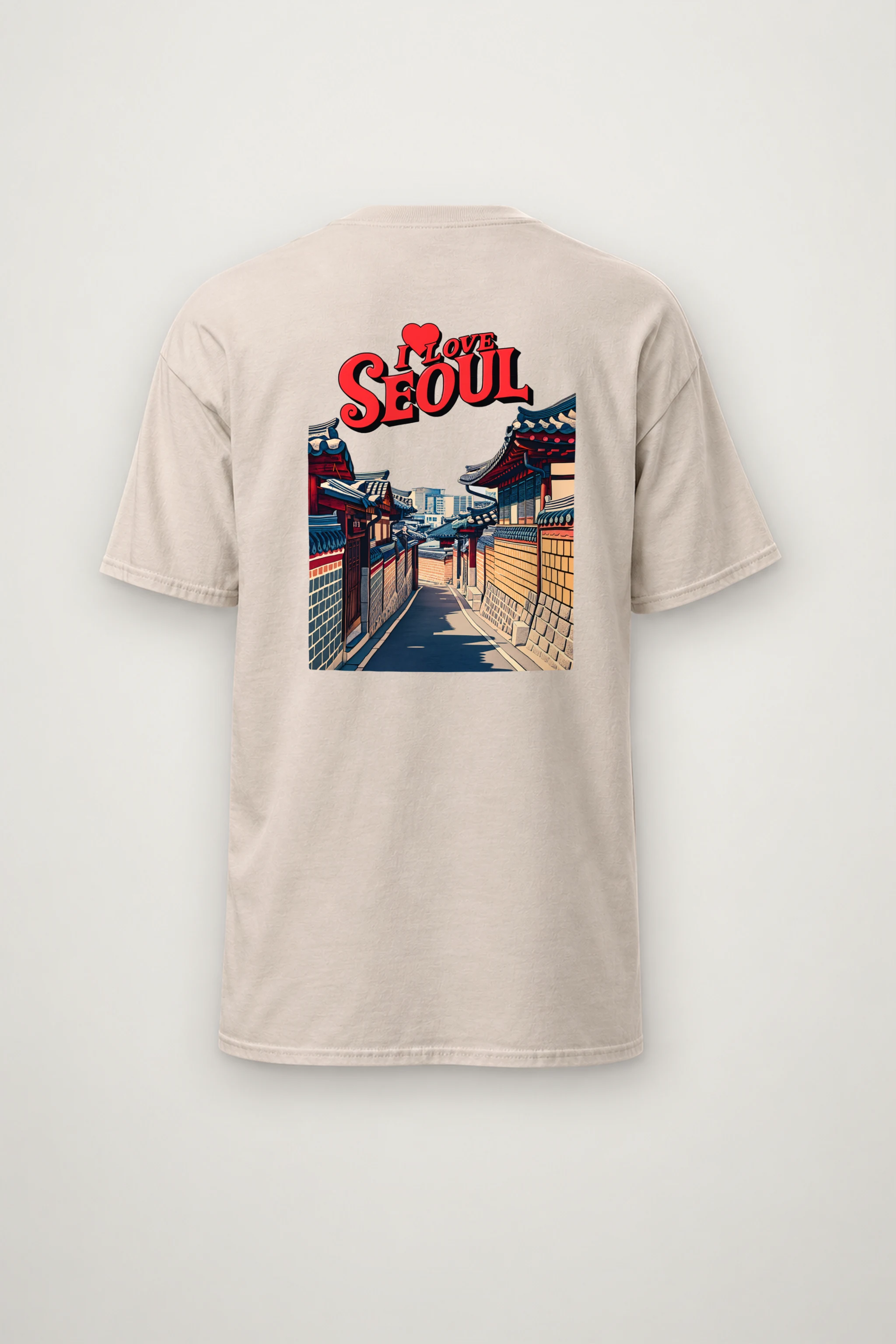 "I Love Seoul" Heavyweight Unisex Crewneck T-shirt
