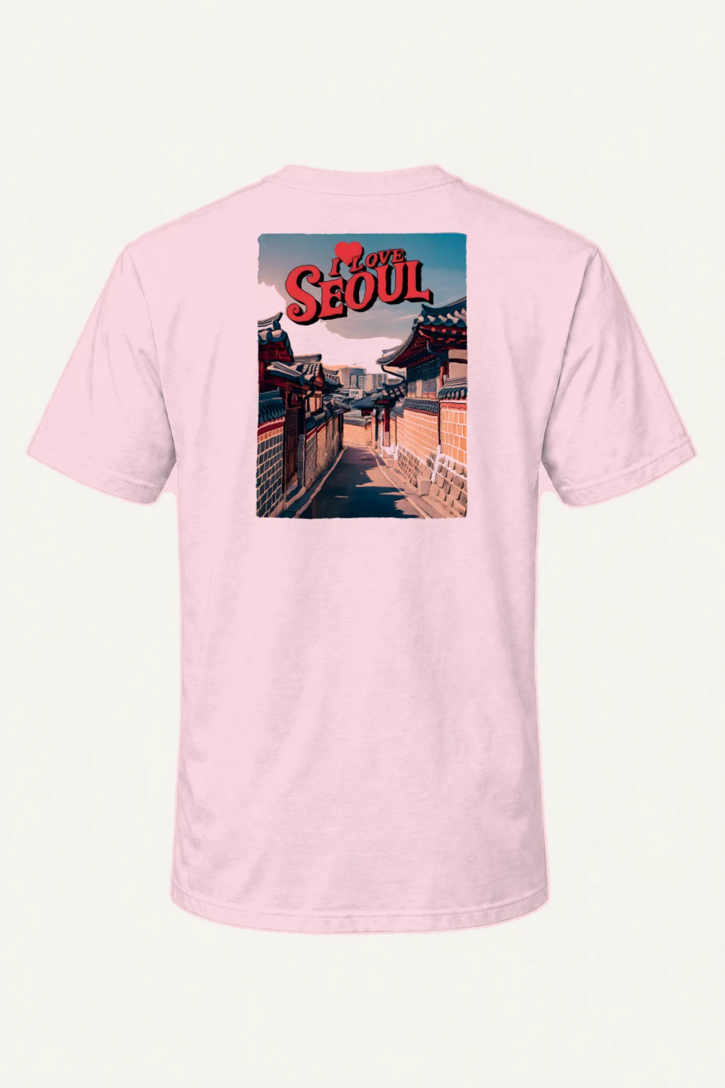 "I Love Seoul" Heavyweight Unisex Crewneck T-shirt | Gildan 5000