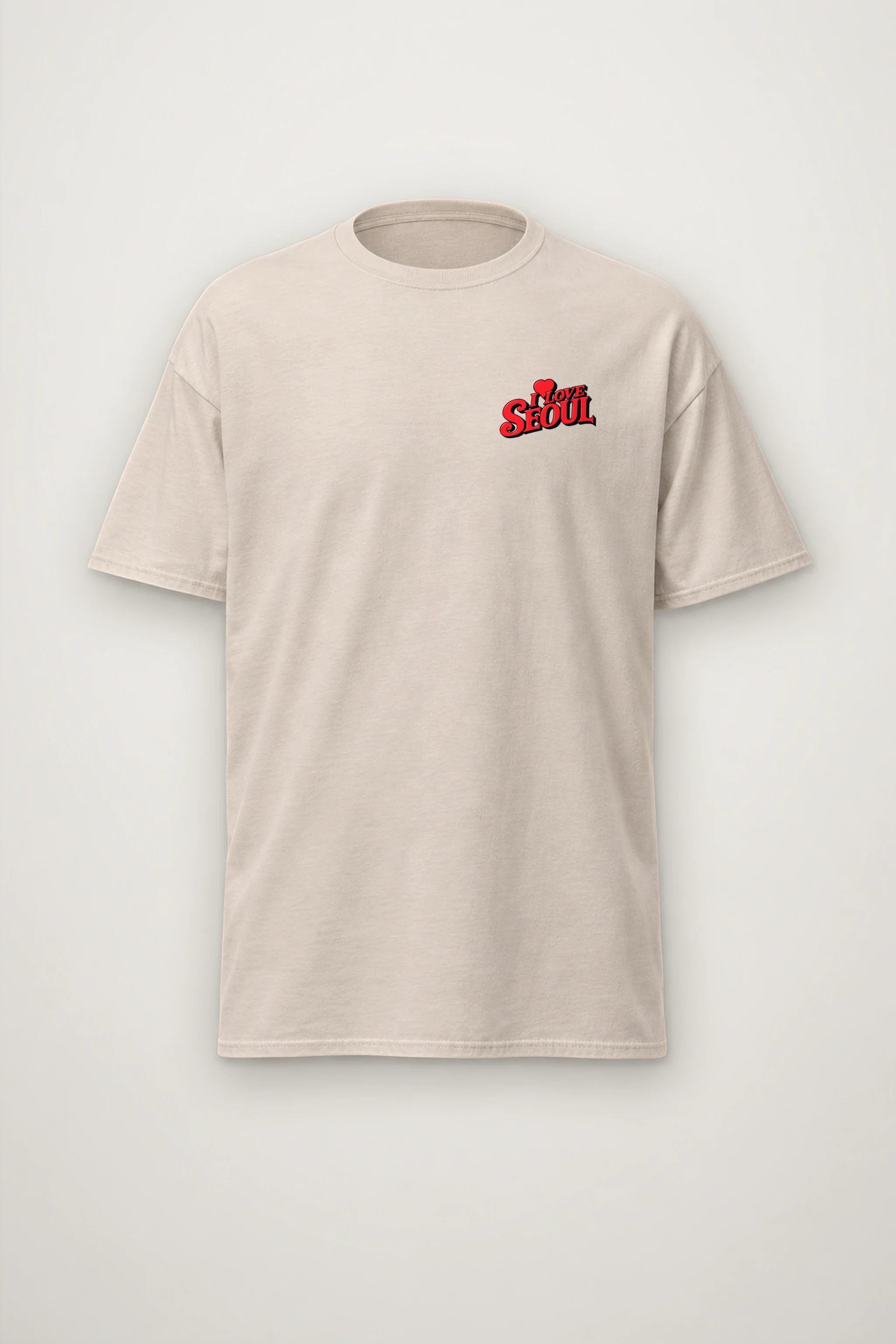 "I Love Seoul" Heavyweight Unisex Crewneck T-shirt