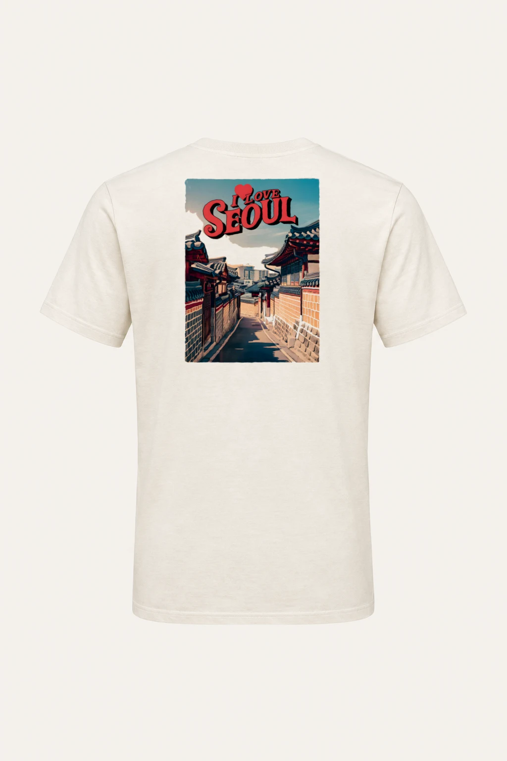 "I Love Seoul" Heavyweight Unisex Crewneck T-shirt | Gildan 5000