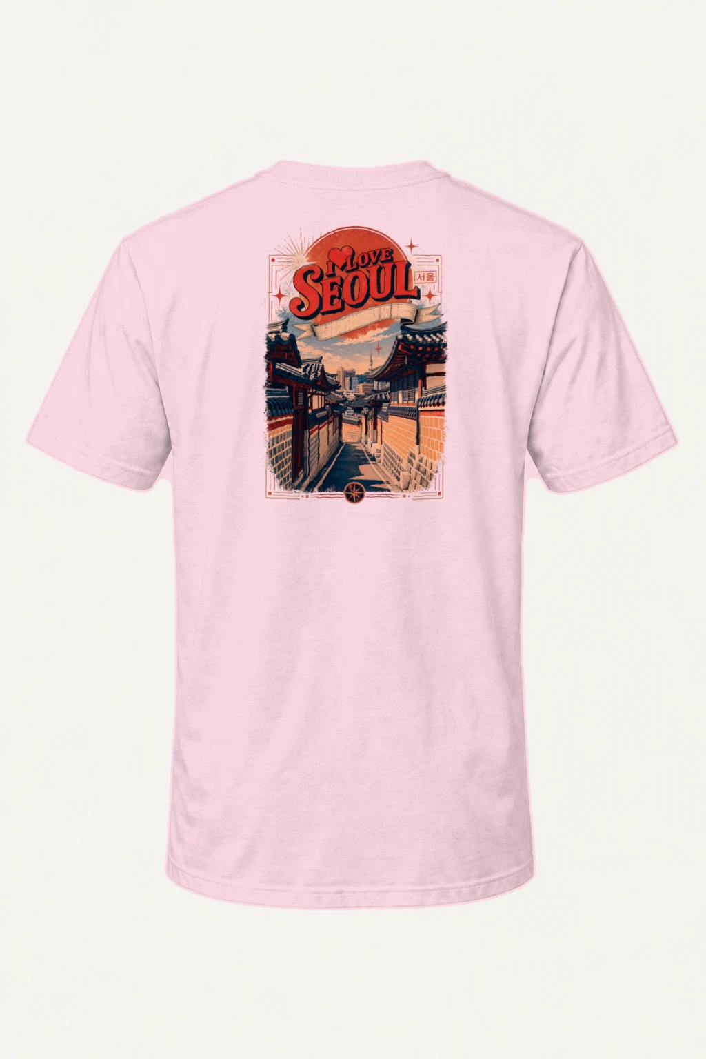 "I Love Seoul" Heavyweight Unisex Crewneck T-shirt | Gildan 5000