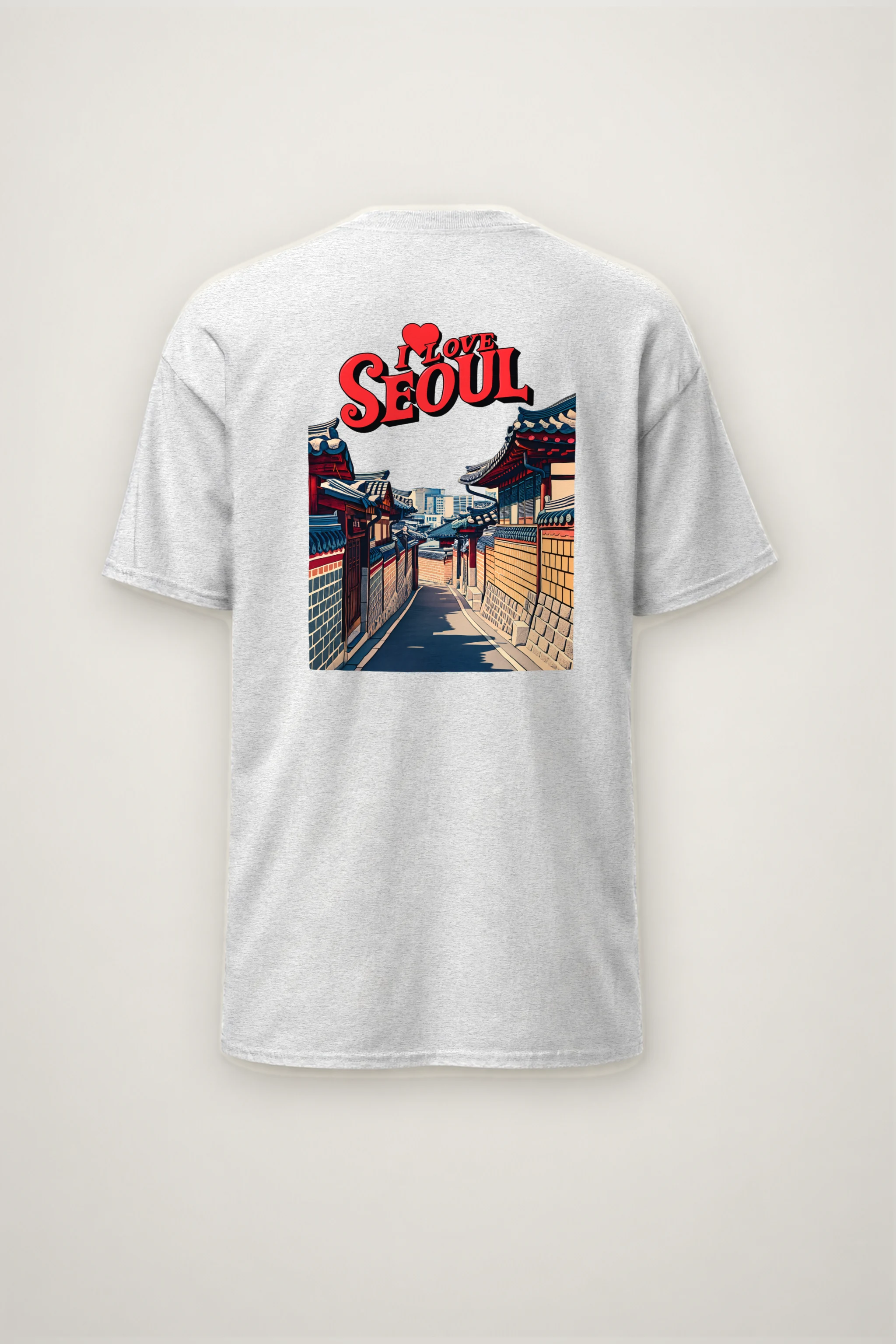 "I Love Seoul" Heavyweight Unisex Crewneck T-shirt