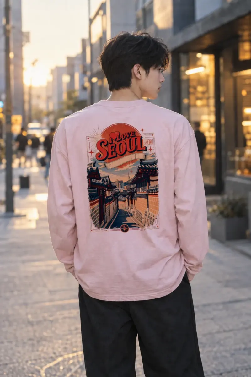“I Love Seoul” Unisex Longsleeve T-shirt | Gildan 2400