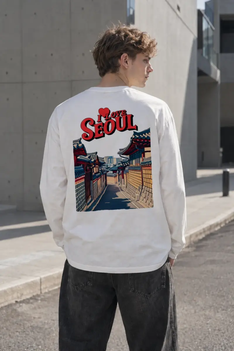 "I Love Seoul" Unisex Longsleeve T-shirt | Gildan 2400