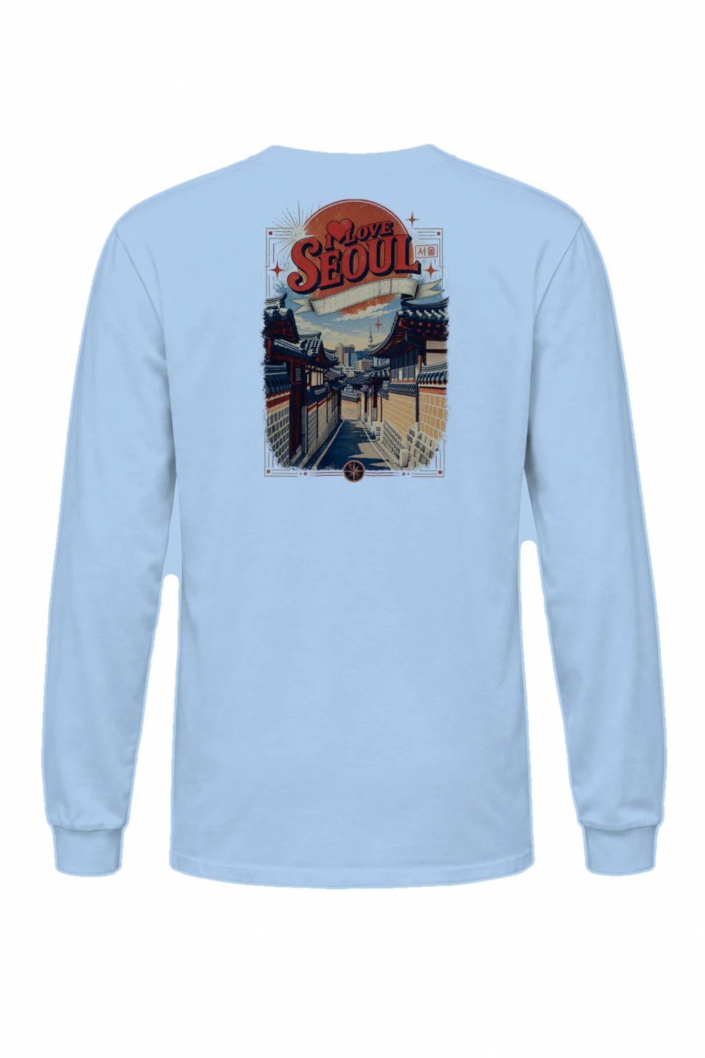 "I Love Seoul" Unisex Longsleeve T-shirt | Gildan 2400