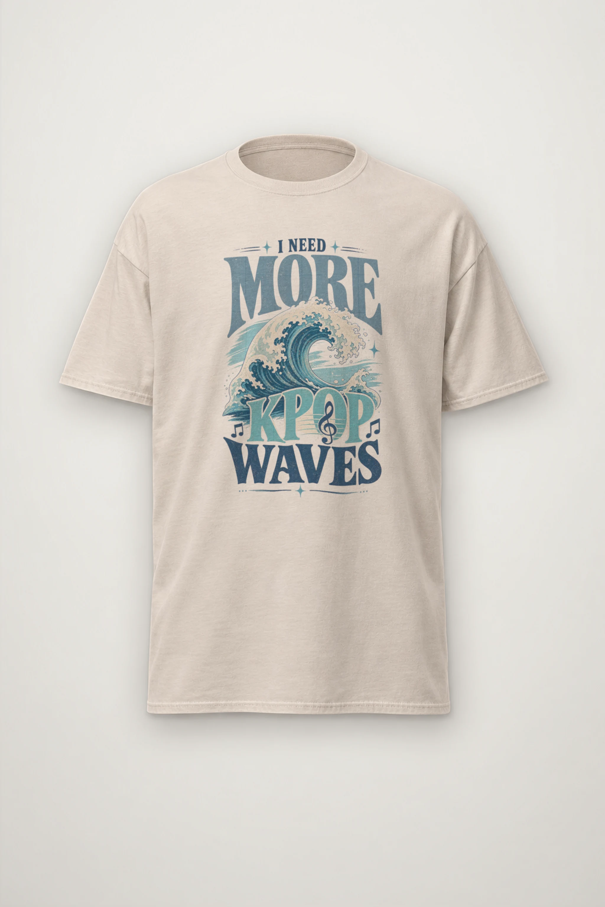 "I Need More Kpop Waves" Heavyweight Unisex Crewneck T-shirt