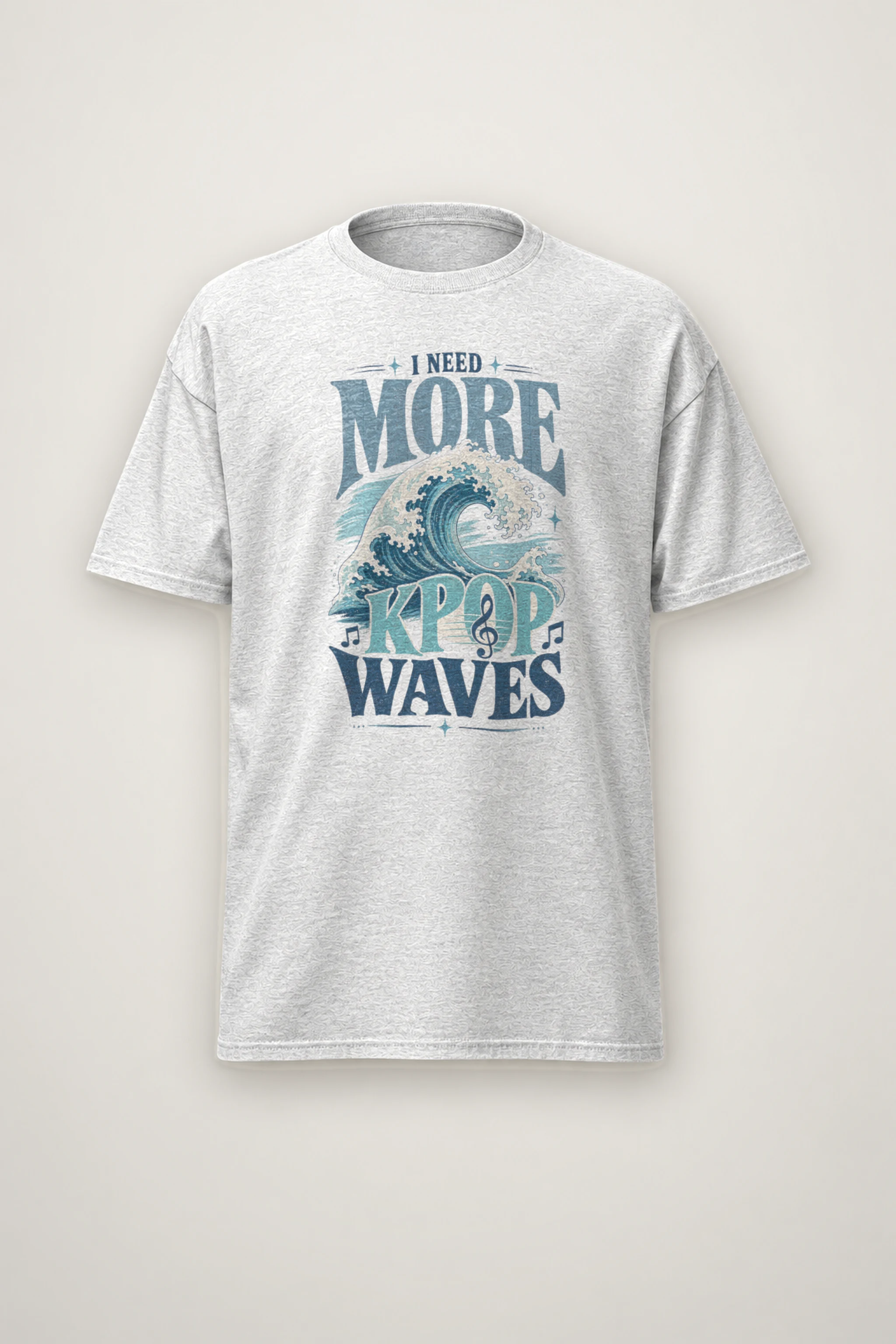 "I Need More Kpop Waves" Heavyweight Unisex Crewneck T-shirt