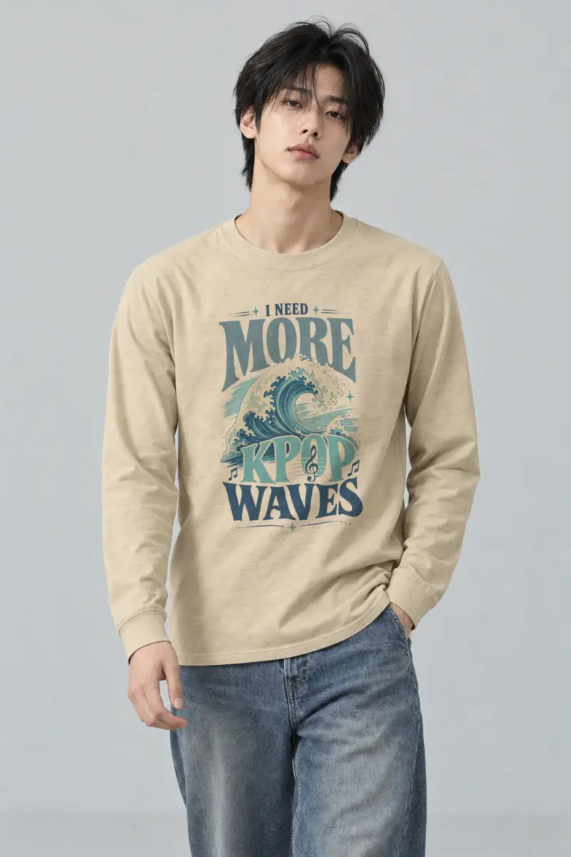 "I Need More Kpop Waves" Unisex Longsleeve T-shirt
