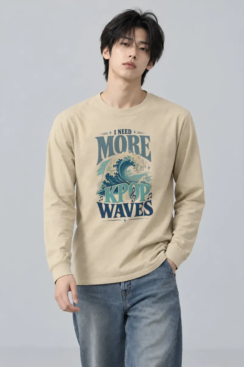 "I Need More Kpop Waves" Unisex Longsleeve T-shirt