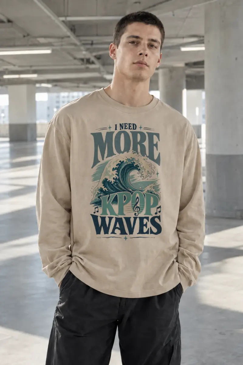 "I Need More Kpop Waves" Unisex Longsleeve T-shirt | Gildan 2400