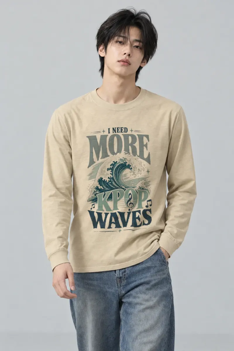 "I Need More Kpop Waves" Unisex Longsleeve T-shirt