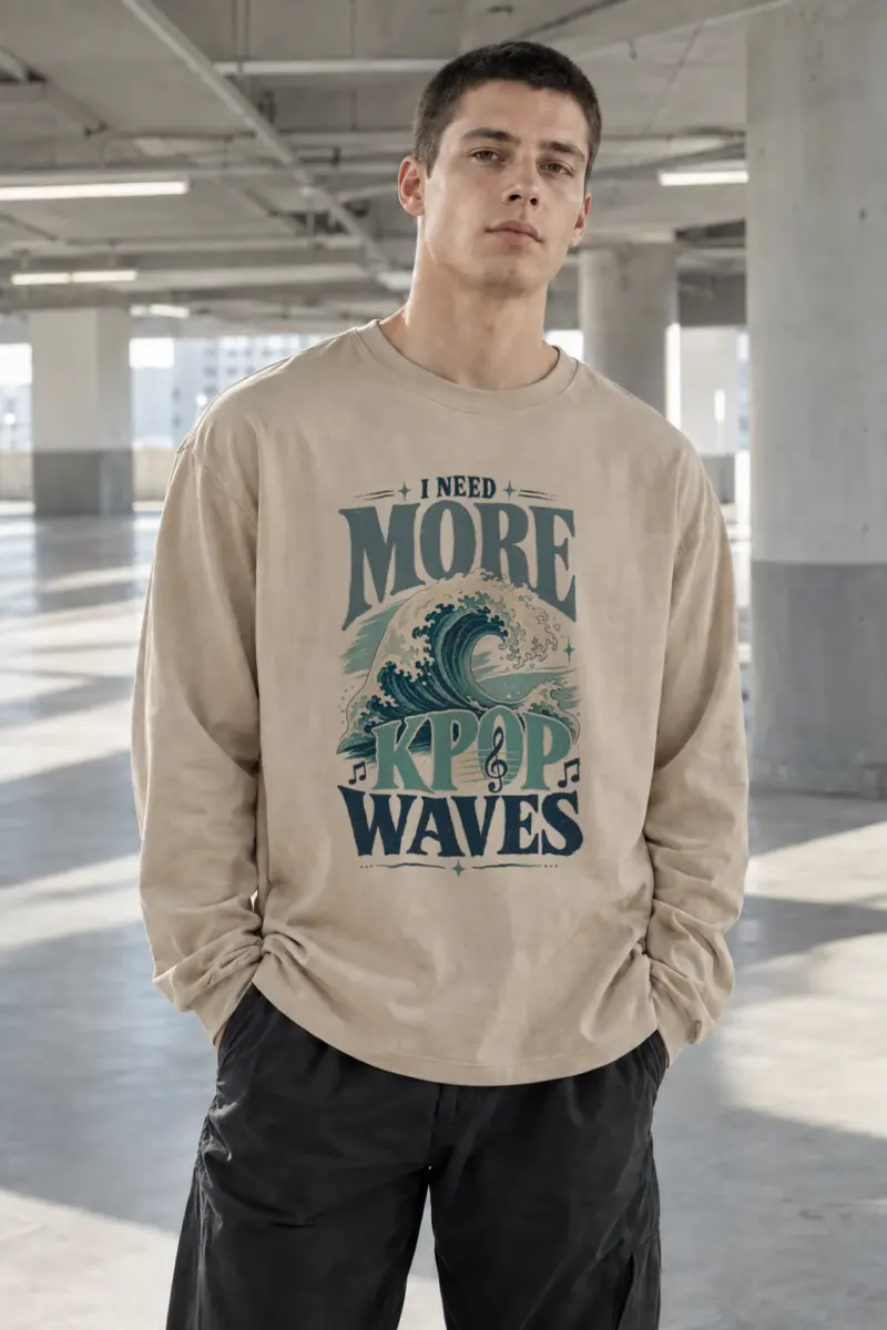 "I Need More Kpop Waves" Unisex Longsleeve T-shirt | Gildan 2400