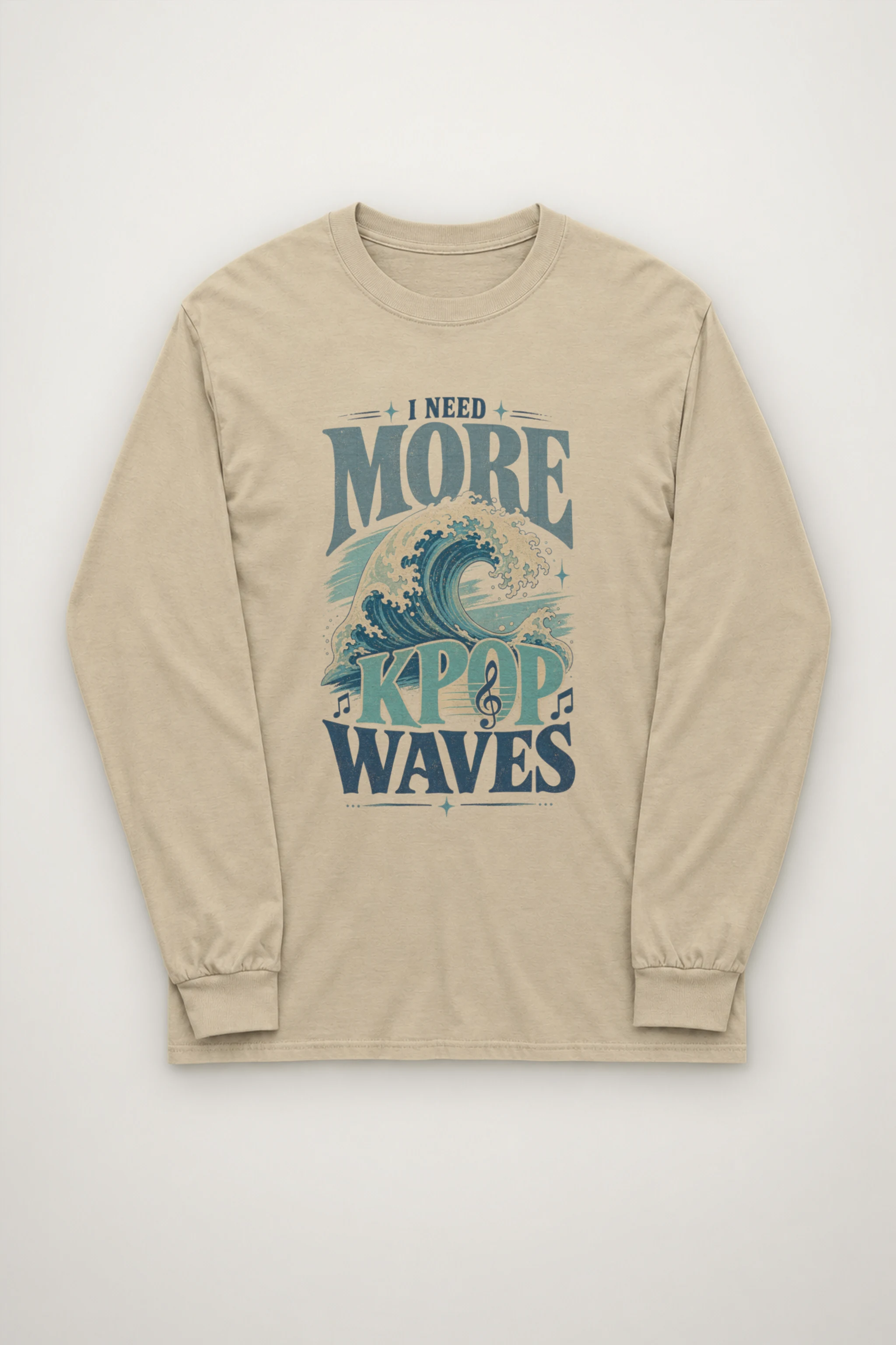 "I Need More Kpop Waves" Unisex Longsleeve T-shirt