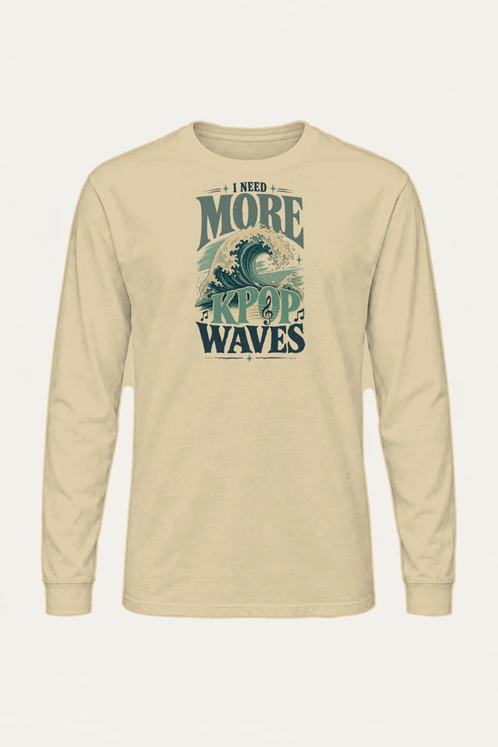 "I Need More Kpop Waves" Unisex Longsleeve T-shirt | Gildan 2400