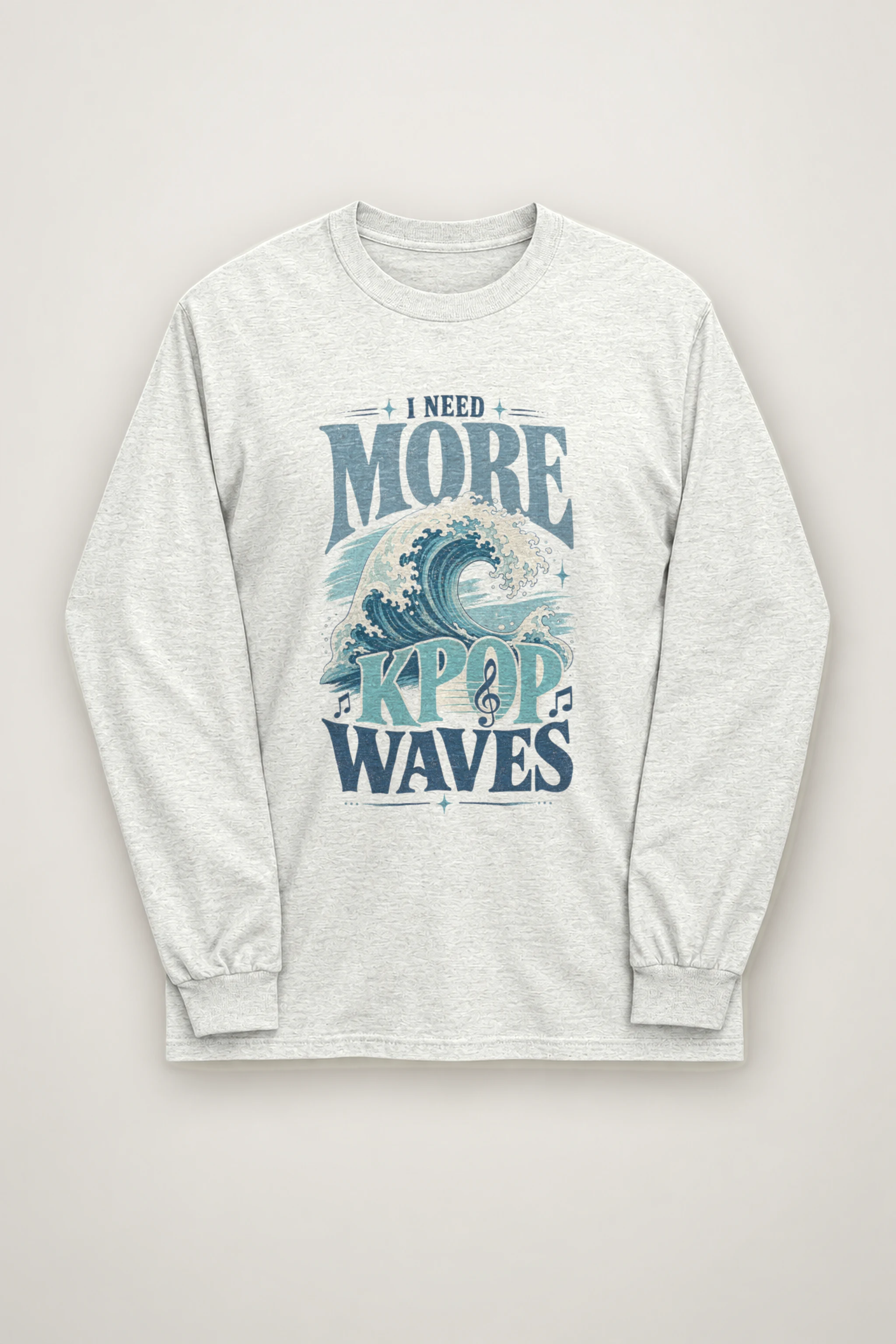 "I Need More Kpop Waves" Unisex Longsleeve T-shirt