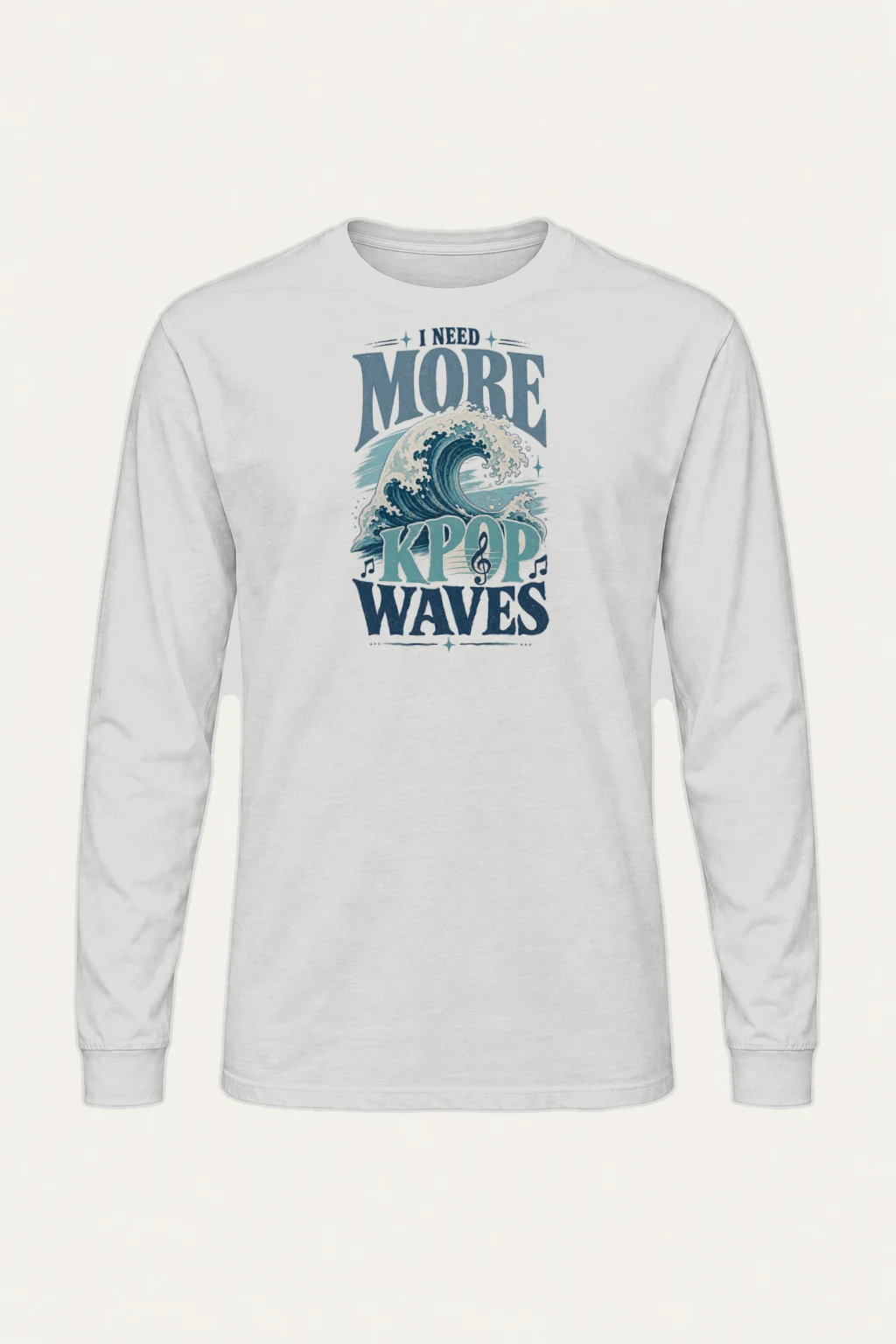 "I Need More Kpop Waves" Unisex Longsleeve T-shirt | Gildan 2400