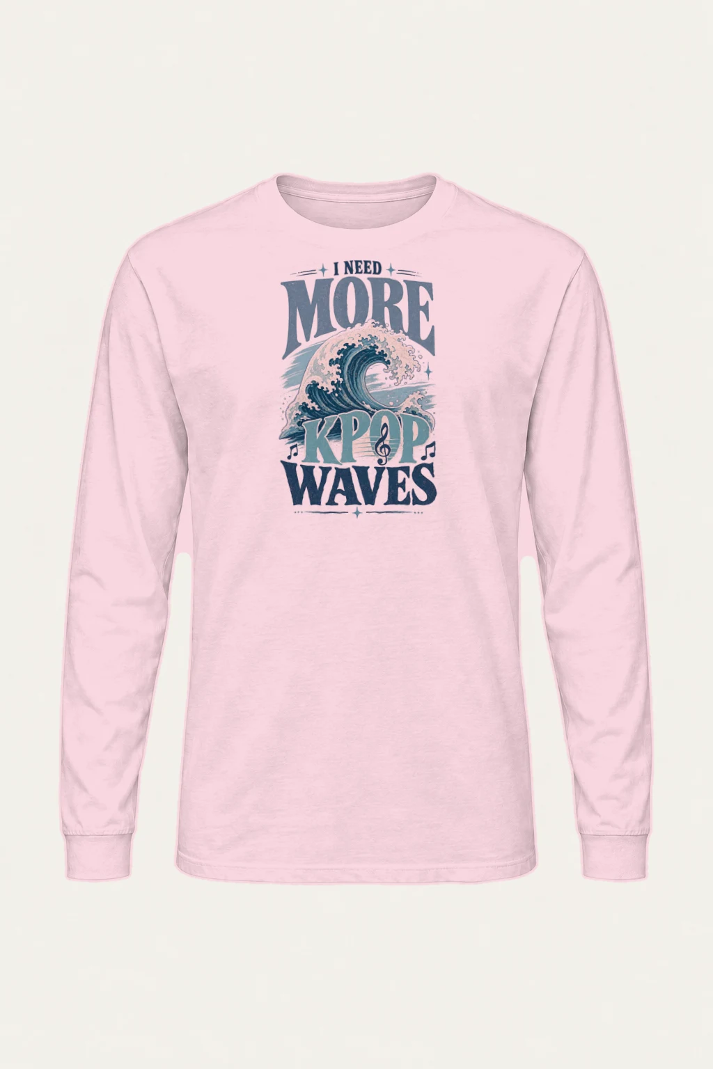 "I Need More Kpop Waves" Unisex Longsleeve T-shirt | Gildan 2400