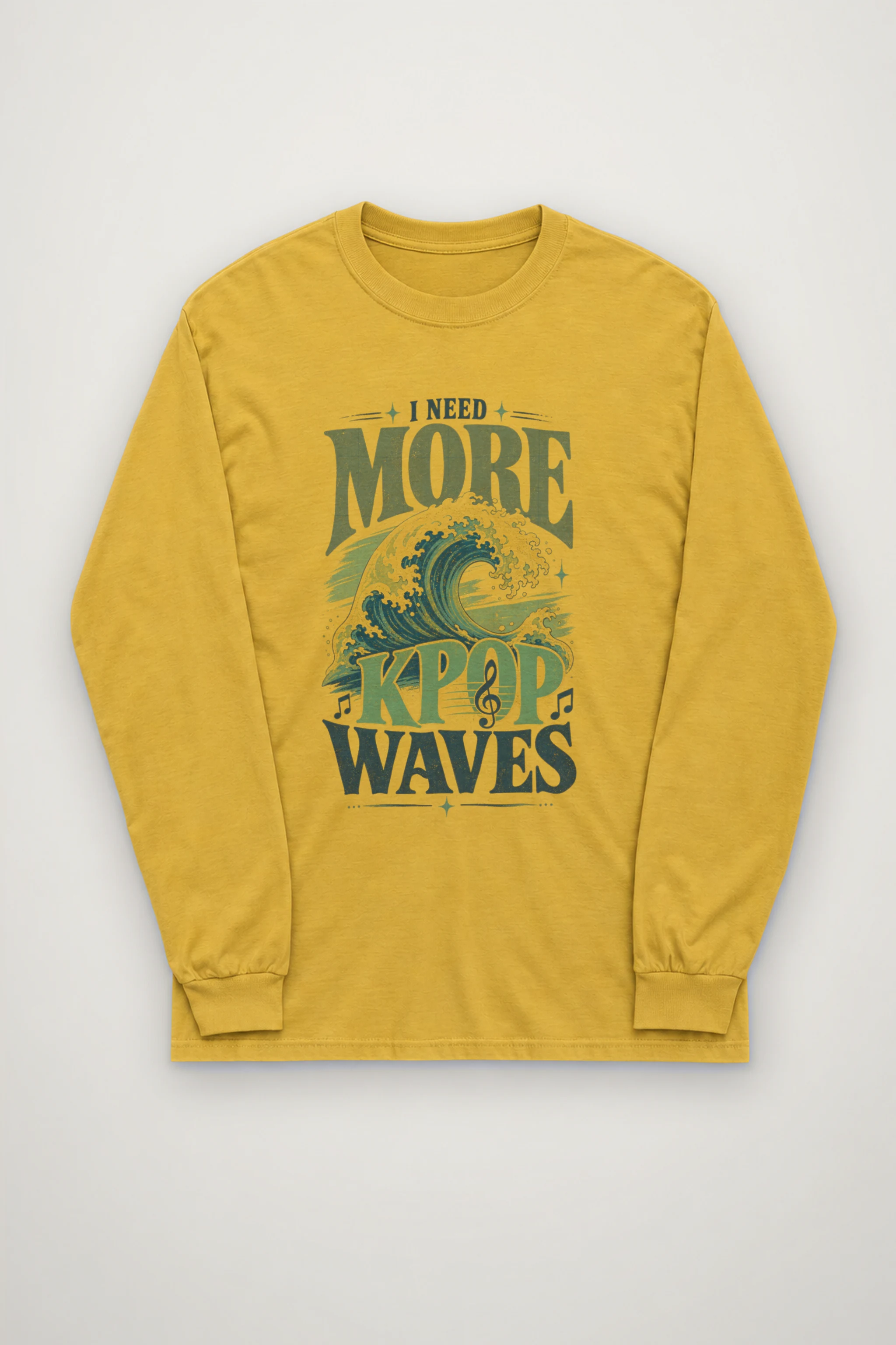 "I Need More Kpop Waves" Unisex Longsleeve T-shirt