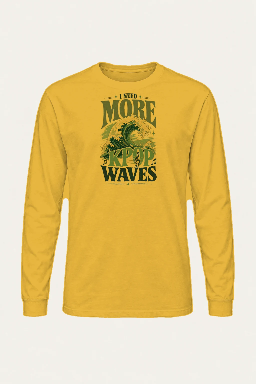 "I Need More Kpop Waves" Unisex Longsleeve T-shirt | Gildan 2400