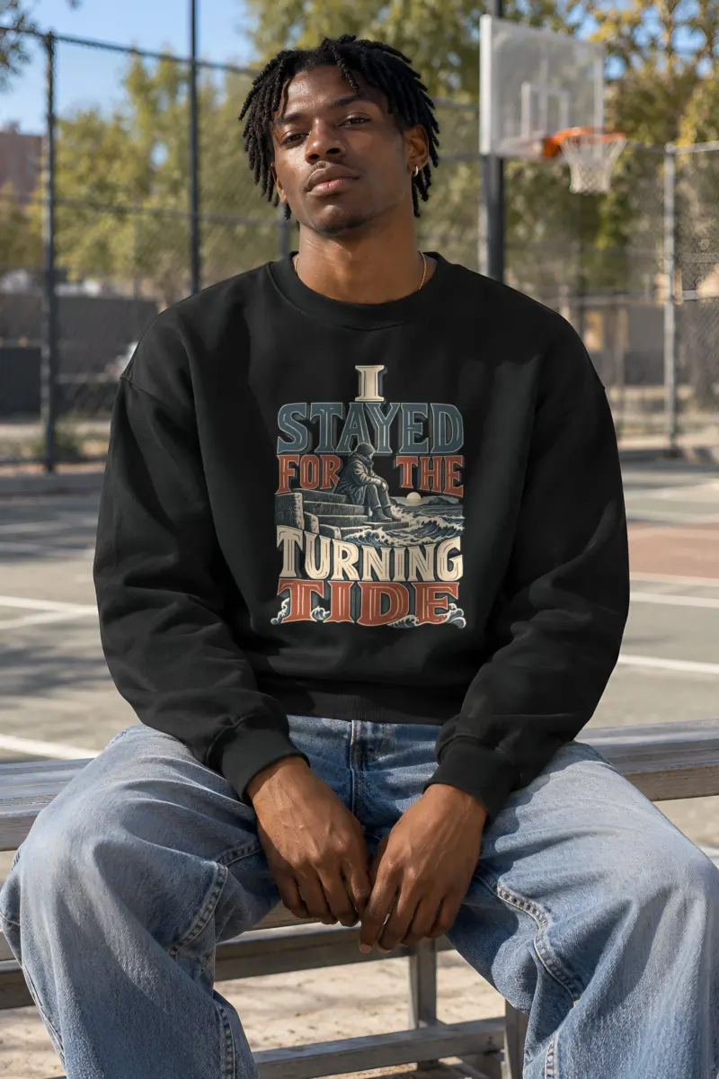 "I Stayed for the Turning Tide" Heavy Blend Unisex Crewneck Sweatshirt