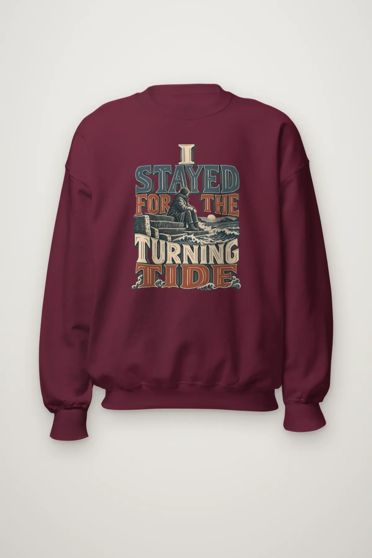 "I Stayed for the Turning Tide" Heavy Blend Unisex Crewneck Sweatshirt