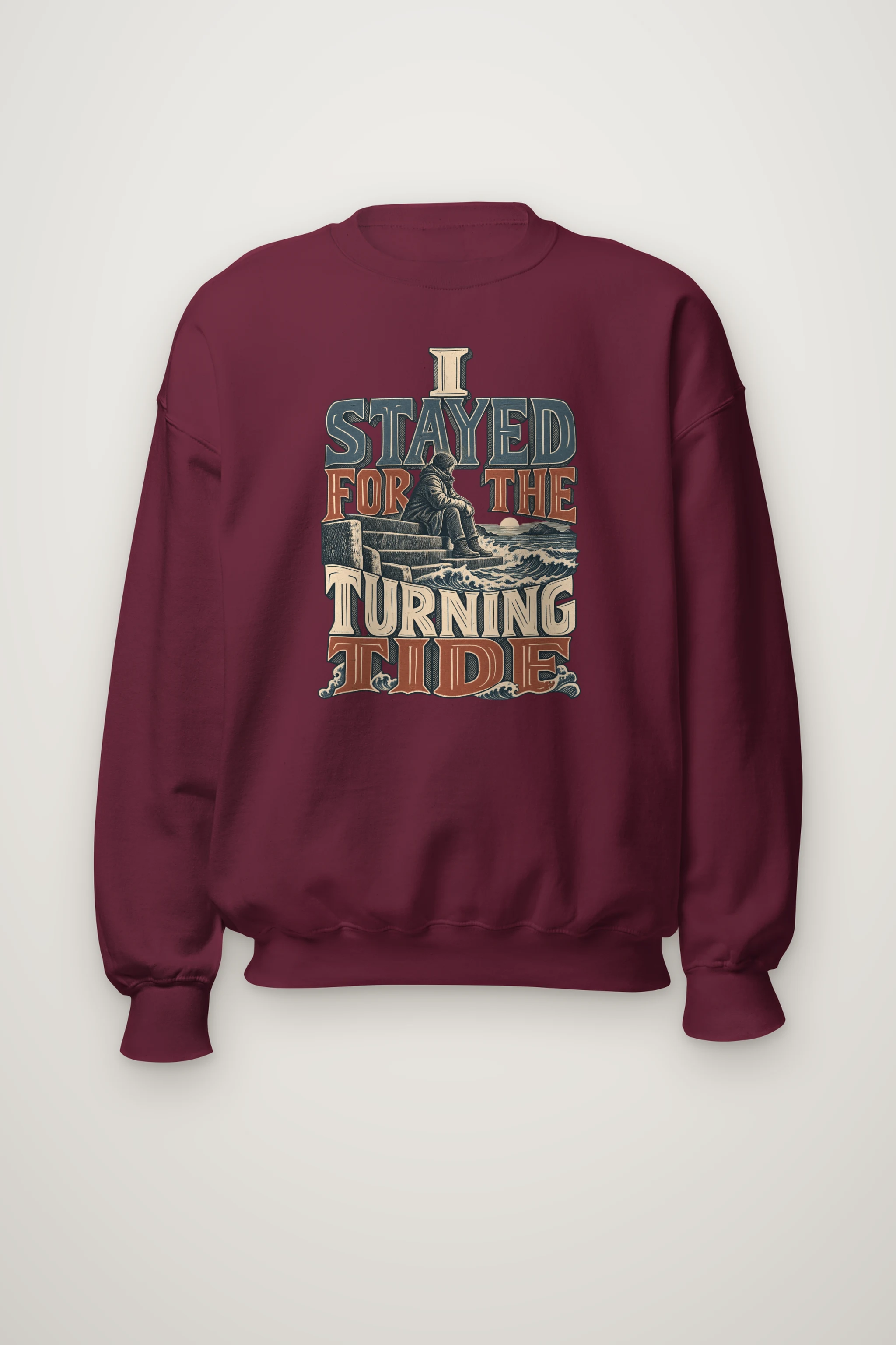"I Stayed for the Turning Tide" Heavy Blend Unisex Crewneck Sweatshirt
