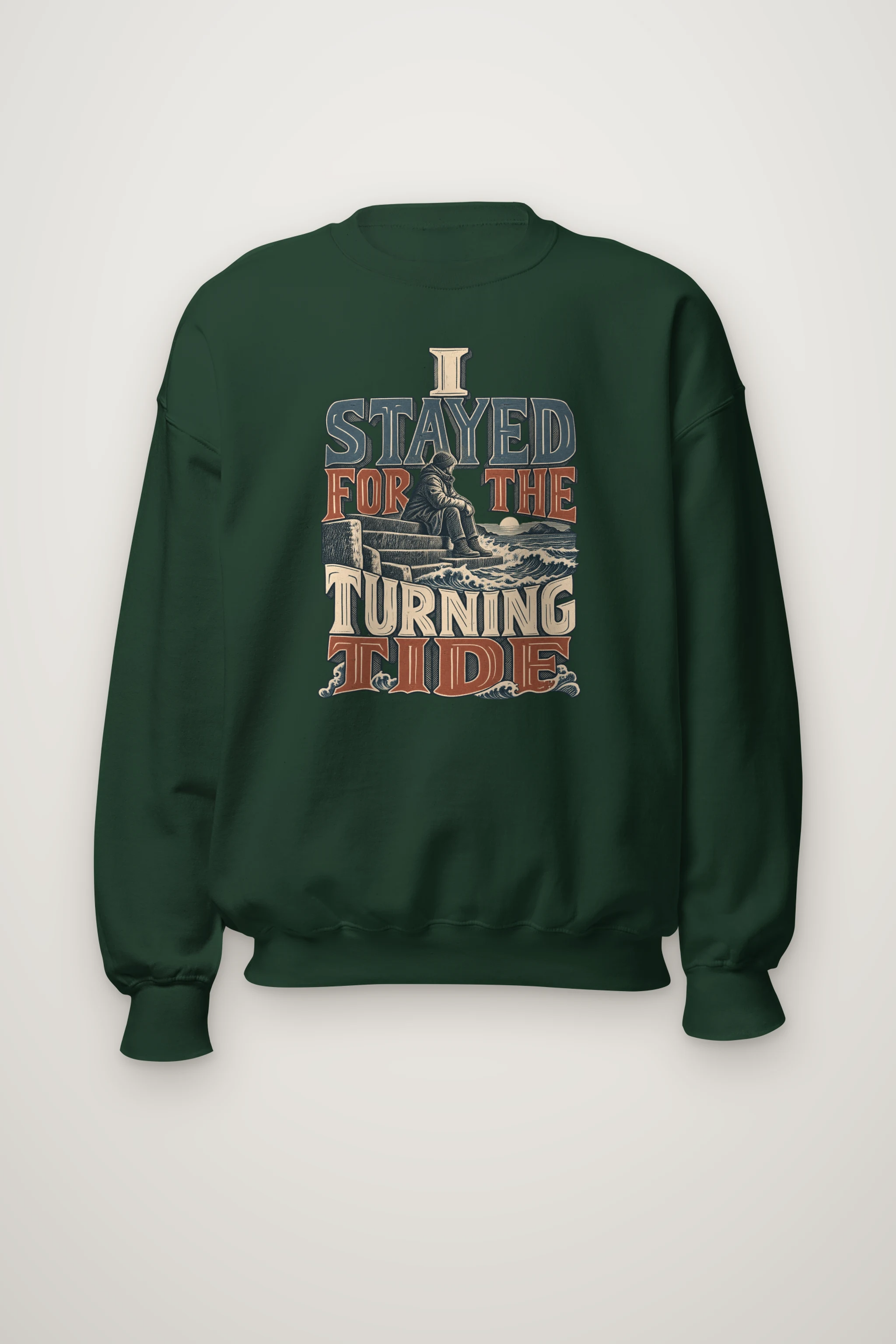 "I Stayed for the Turning Tide" Heavy Blend Unisex Crewneck Sweatshirt